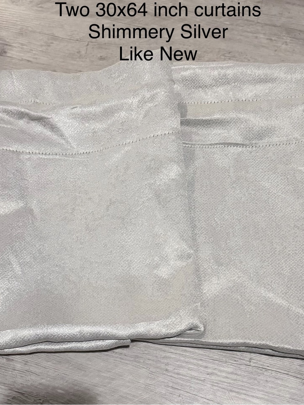 Shimmery Silver Curtain Panels (Set of 2)